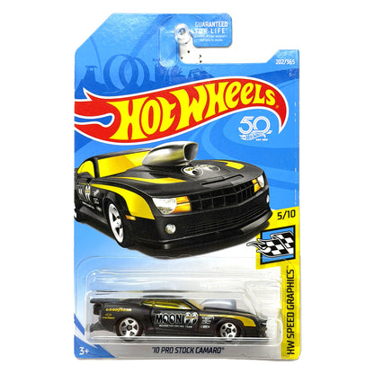 Hot Wheels Speed Graphics 2010 Chevy Pro Stock Camaro 1:64 Diecast Moon Eyes V3