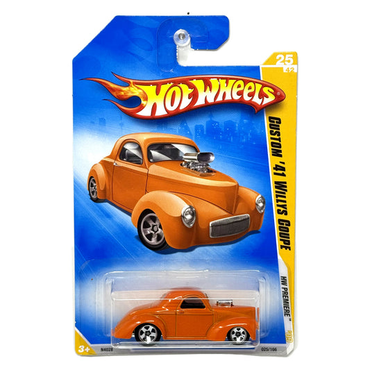 Hot Wheels Premiere Custom 1941 Willys Coupe 1:64 Diecast Orange