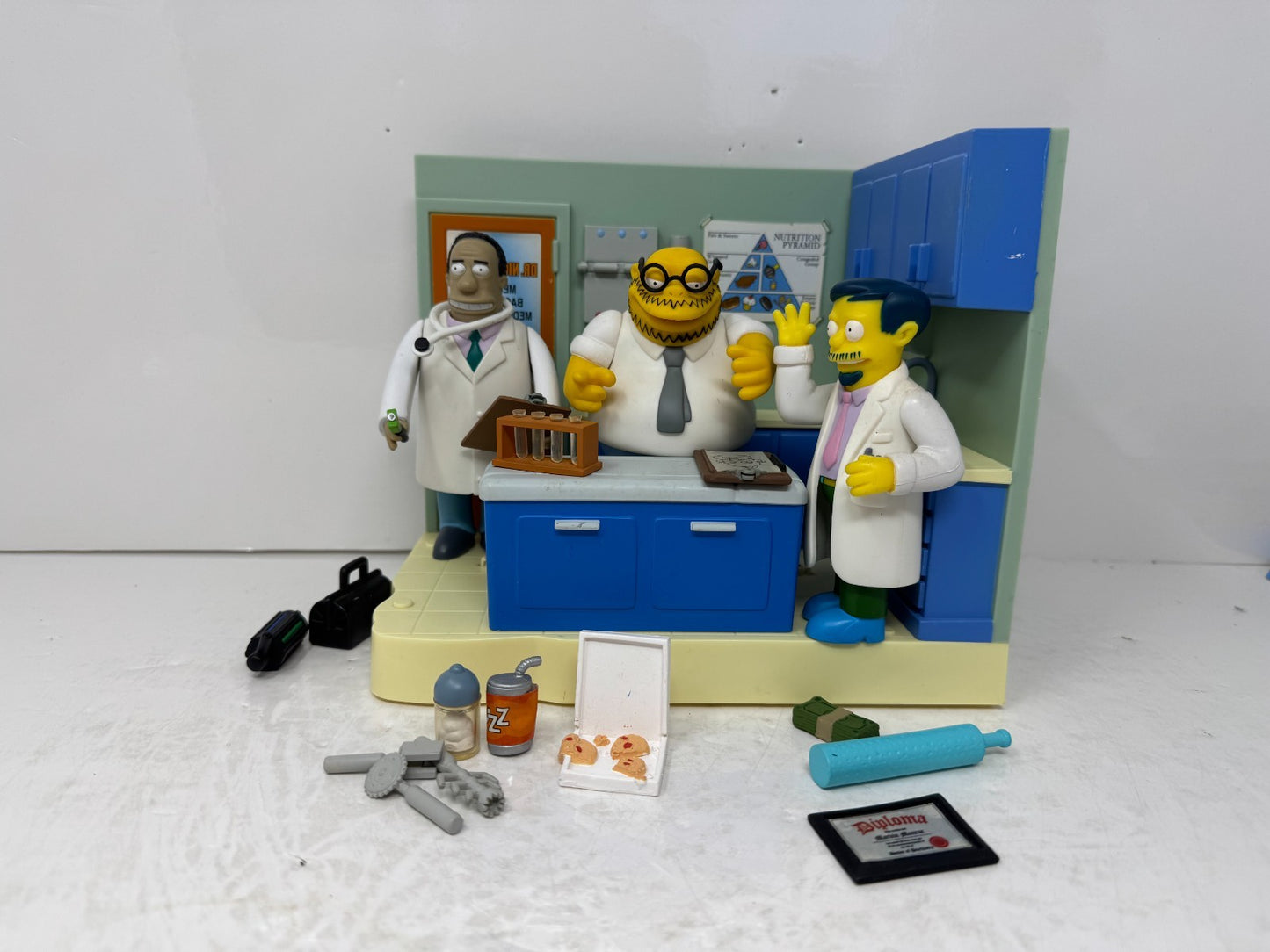 Simpsons World of Springfield Hospital Doctor Set Playmates Diorama