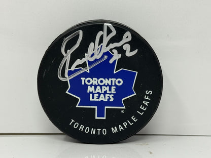 Tim Connolly Toronto Maple Leafs Signed NHL Autograph Puck Silver Auto