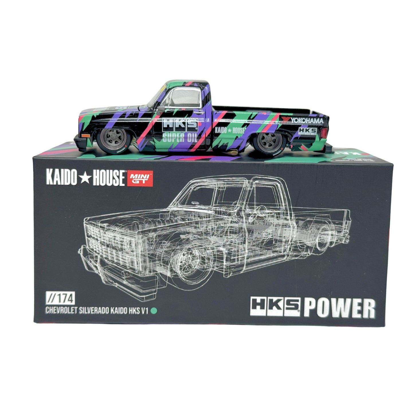 Kaido House Mini GT Chevrolet Silverado Kaido HKS V1 1:64 Diecast
