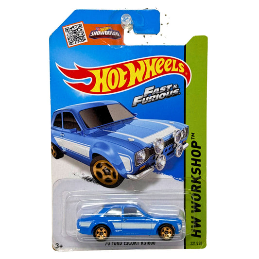 Hot Wheels HW Workshop 1970 Ford Escort RS1600 Fast & Furious JDM 1:64 Diecast