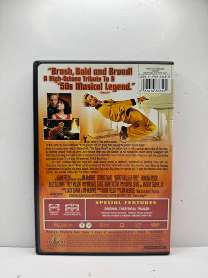 Great Balls of Fire (DVD) Dennis Quaid Music Biopic