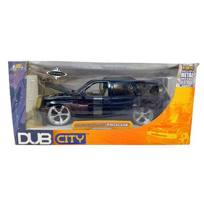 Jada Dub City 2002 Cadillac Escalade 1:24 Diecast KMC Wheels 20 Inch SS Rims