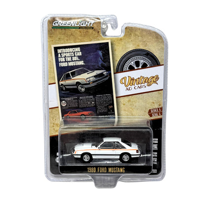 Greenlight Vintage Ad Cars 1980 Ford Mustang 1:64 Diecast