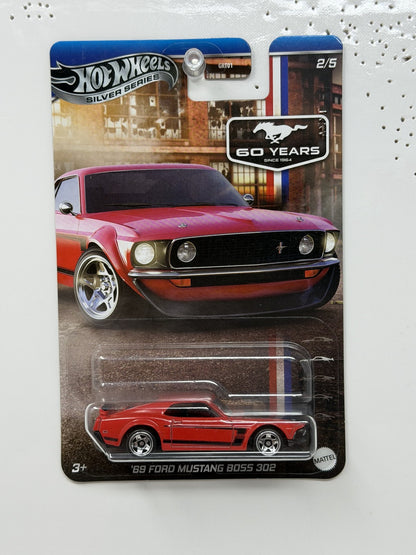 Hot Wheels Silver Series Mustang 60 Years 1969 Boss 302 1:64 Diecast