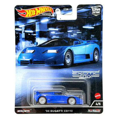 Hot Wheels Premium Exotic Envy 1994 Bugatti EB110 1:64 Diecast