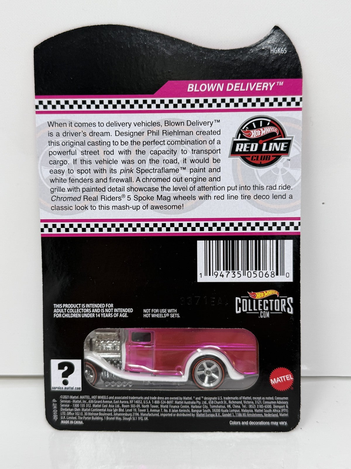 Hot Wheels RLC Red Line Club Blown Delivery Club Exclusive 1:64 Diecast