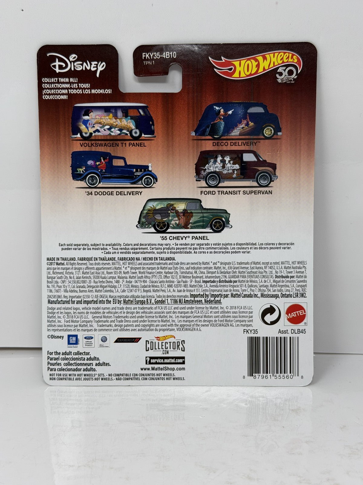 Hot Wheels Disney 101 Dalmatians Ford Transit Supervan 1:64 Diecast Real Riders