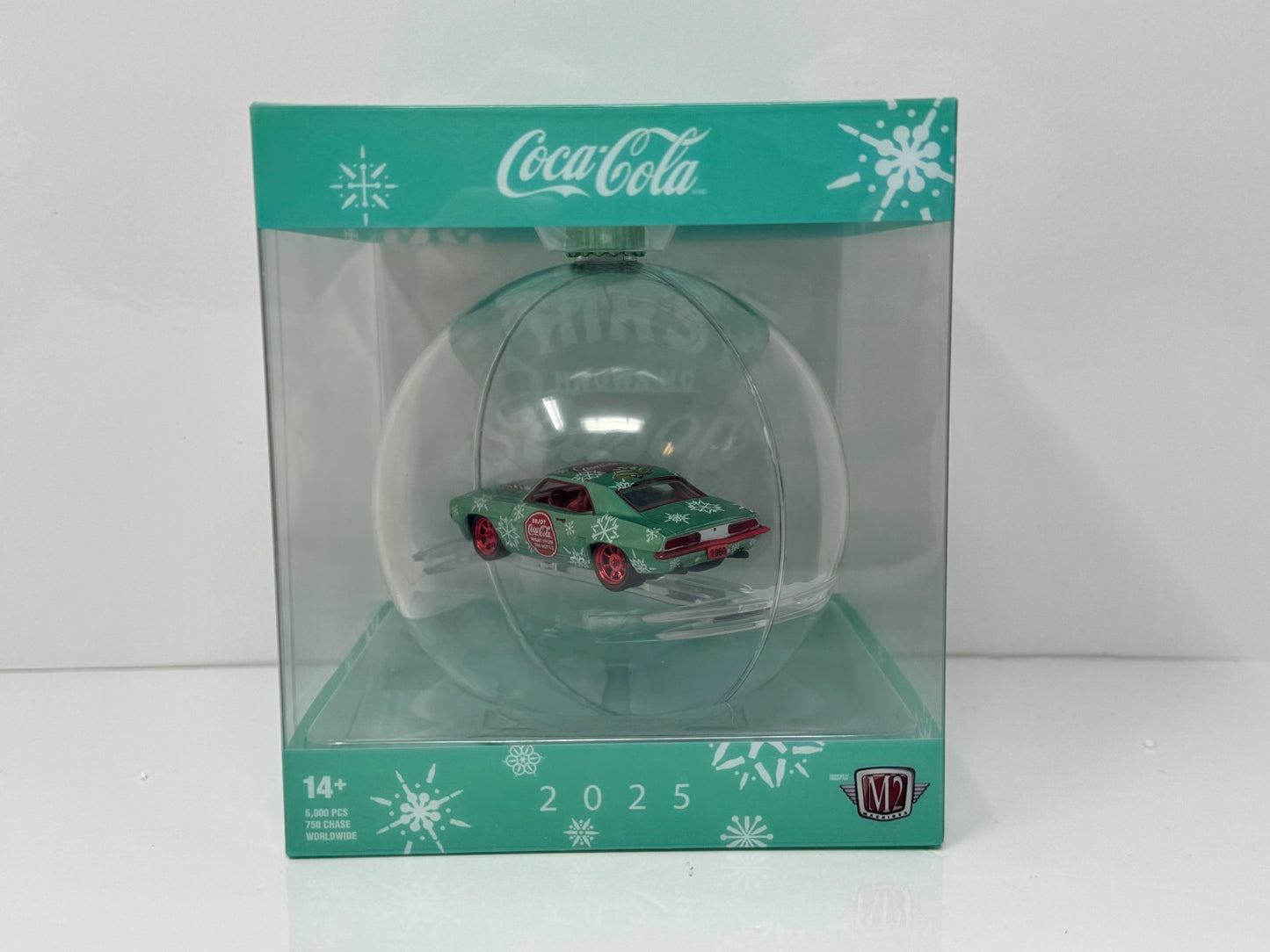 M2 Machines Coca-Cola 2025 1969 Chevy Camaro Ornament CHASE 1:64 Diecast