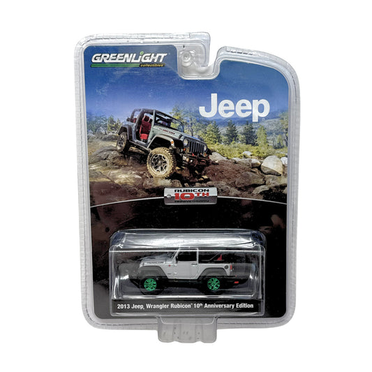 Greenlight Jeep 2013 Jeep Wrangler Rubicon 10th Anniversary CHASE 1:64 Diecast