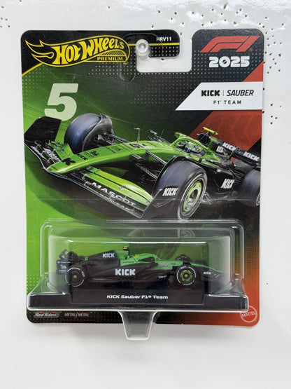 Hot Wheels Premium Formula 1 Kick Sauber F1 Team #5 1:64 Diecast
