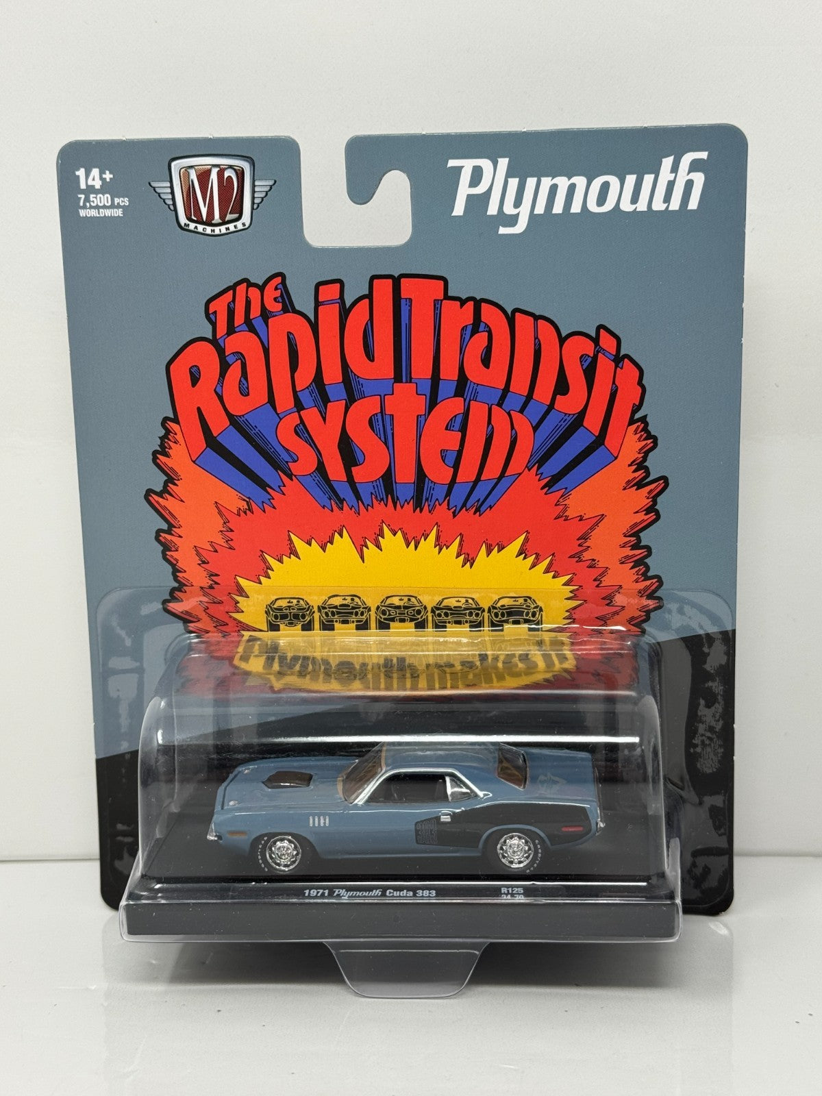 M2 Machines Rapid Transit System 1971 Plymouth Cuda 383 1:64 Diecast