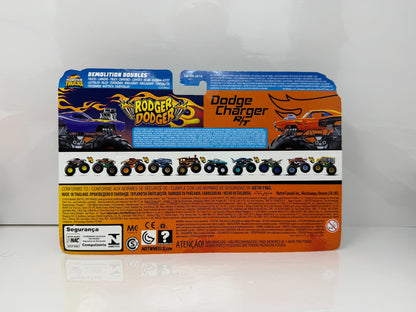 Hot Wheels Monster Trucks Rodger Dodger vs. Dodge Charger 1:64 Diecast