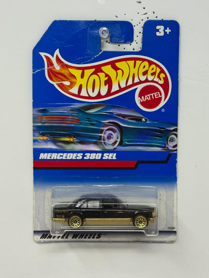 Hot Wheels Mercedes 380 SEL 1:64 Diecast Black Gold
