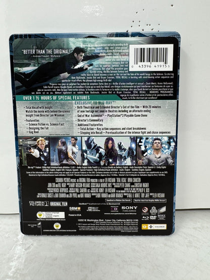 Total Recall (Blu-ray) Steelbook Colin Farrell Sci-Fi Good Condition!!!