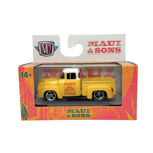 M2 Machines Ground Pounders 1956 Ford F-100 Truck Maui & Sons 1:64 Diecast