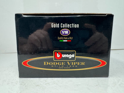 Bburago 1992 Dodge Viper RT/10 1:18 Diecast Gold Collection