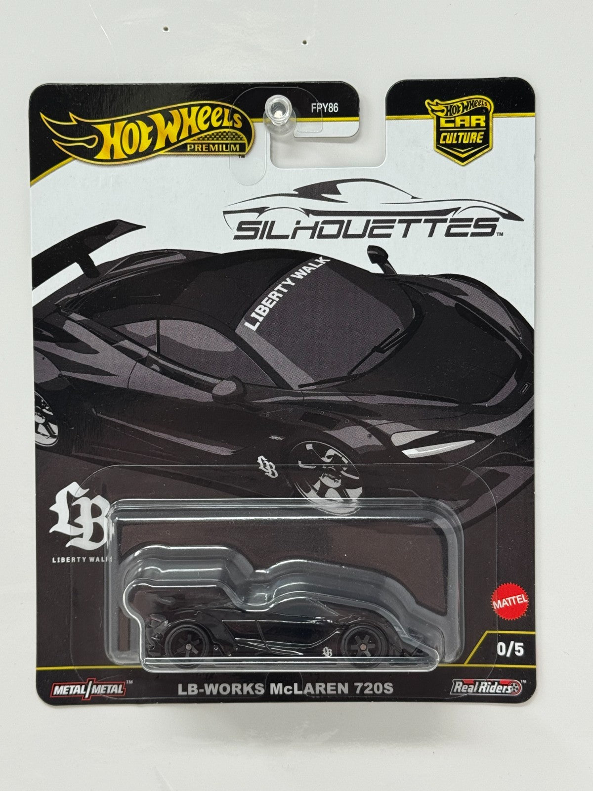 Hot Wheels Premium Silhouettes LB-Works McLaren 720S Zero CHASE 0/5 1:64 Diecast