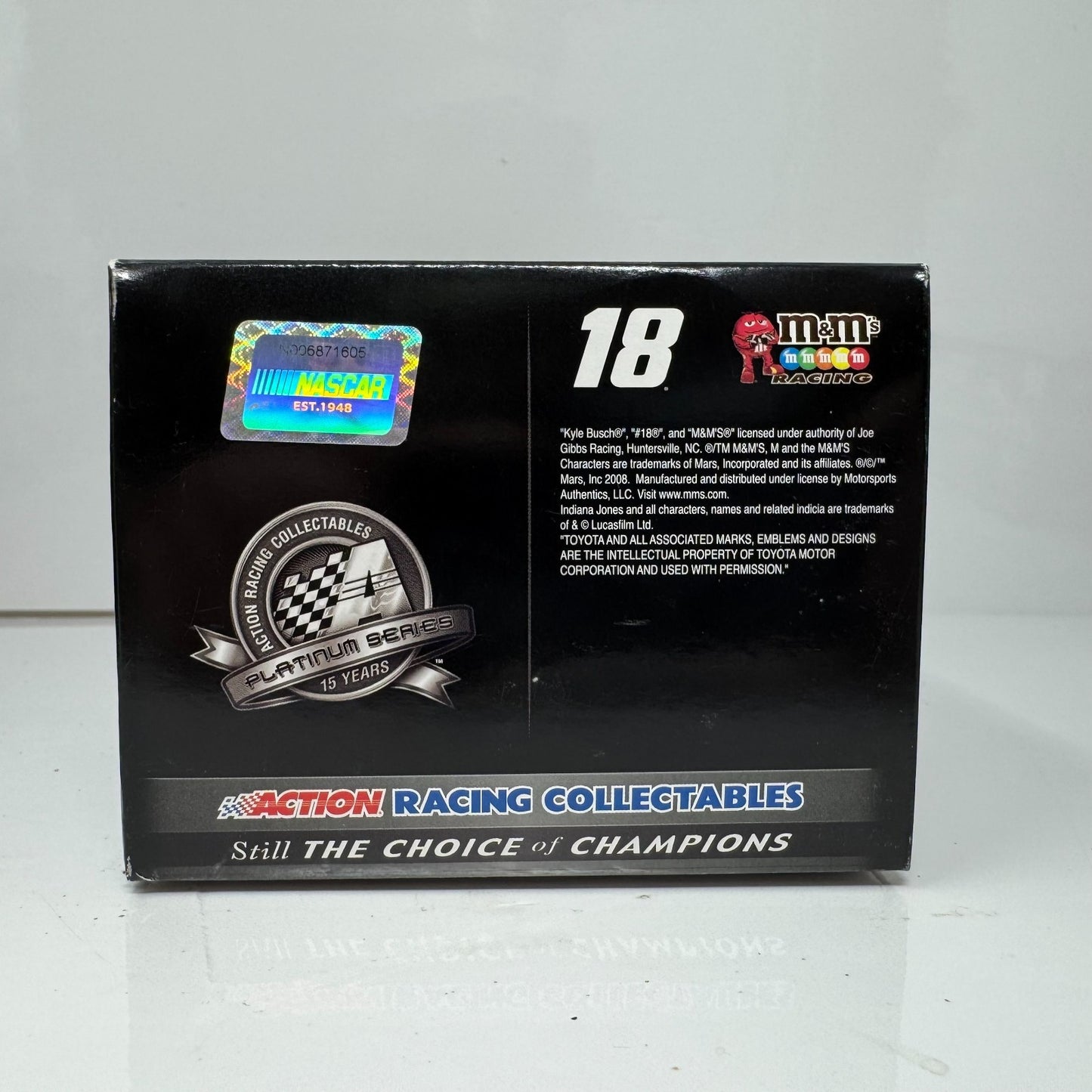 Action NASCAR #18 Kyle Busch M&M's Indiana Jones Darlington Win 1:24 Diecast