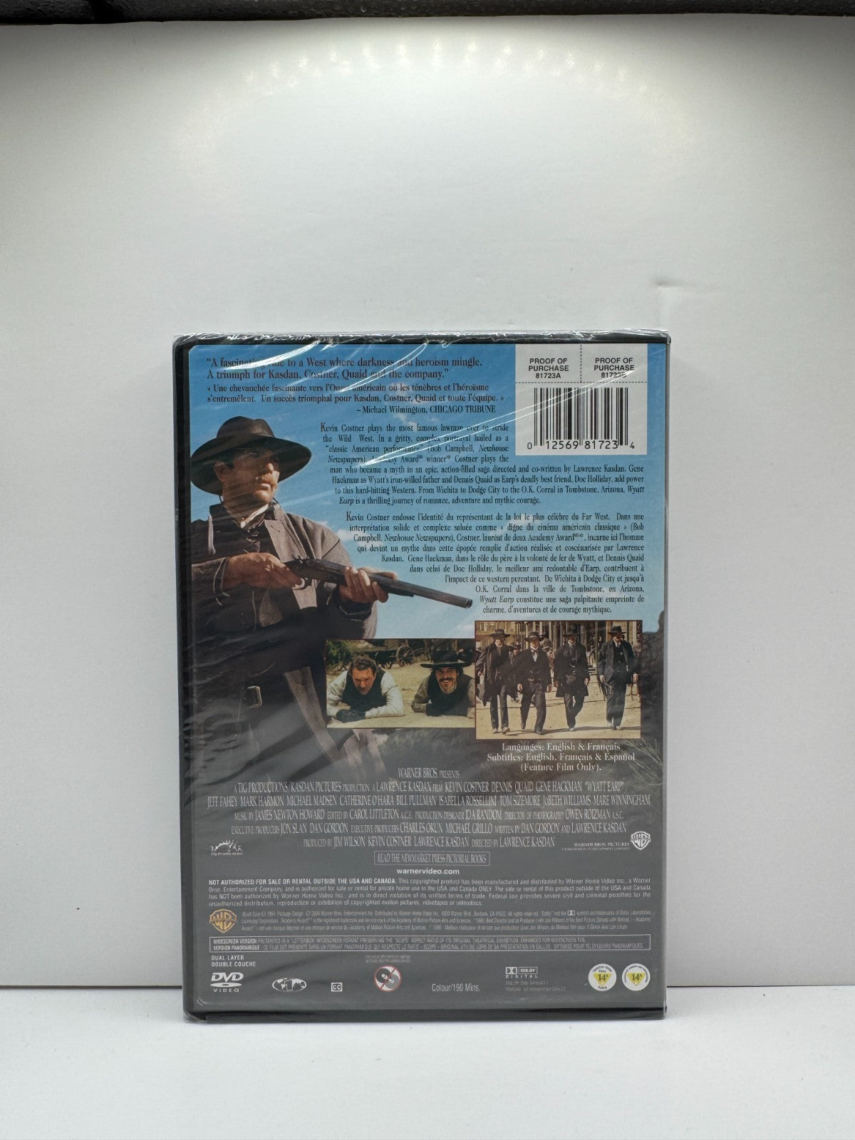 Wyatt Earp (DVD) Kevin Costner Western Sealed