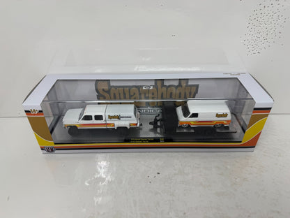 M2 Machines Squarebody Syndicate 1974 Chevy Silverado C30 & G10 Van 1:64 Diecast