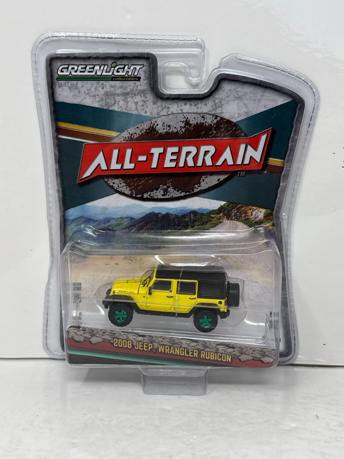 Greenlight All-Terrain 2008 Jeep Wrangler Rubicon GREEN MACHINE 1:64 Diecast