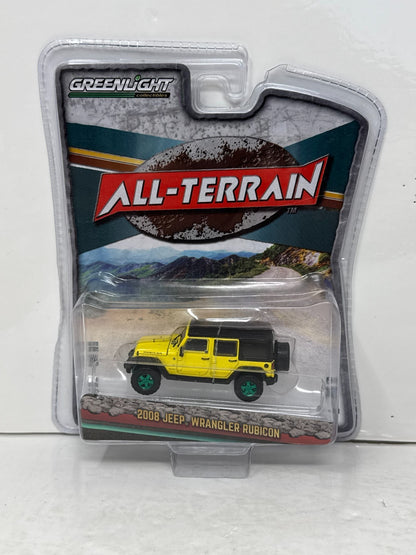 Greenlight All-Terrain 2008 Jeep Wrangler Rubicon GREEN MACHINE 1:64 Diecast