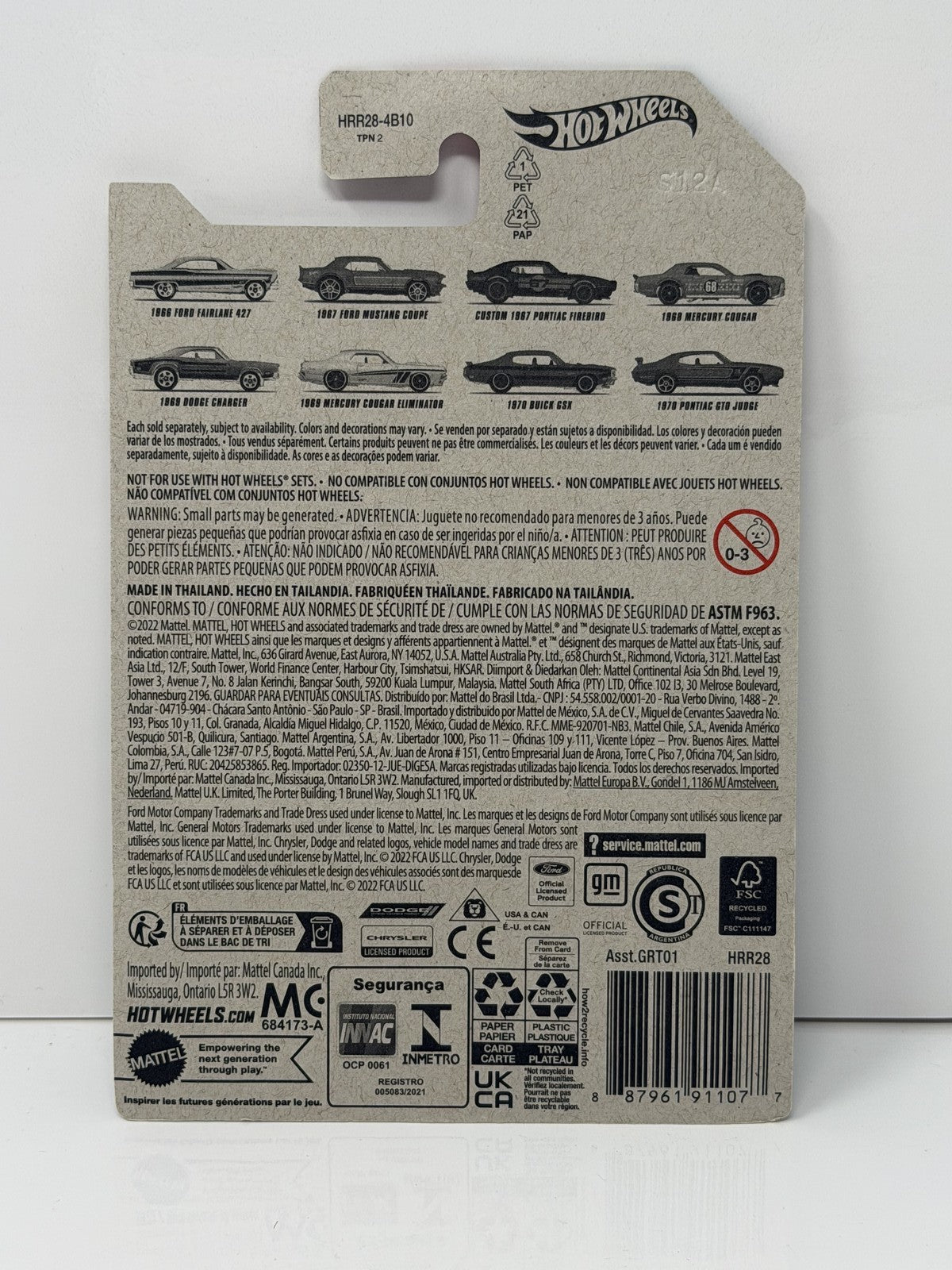 Hot Wheels American Muscle 1970 Pontiac GTO Judge 1:64 Diecast Green