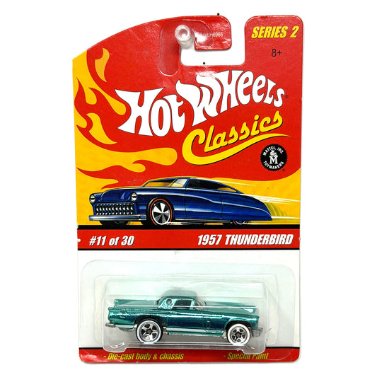 Hot Wheels Classics Series 2 1957 Thunderbird Spectraflame 1:64 Diecast Aqua
