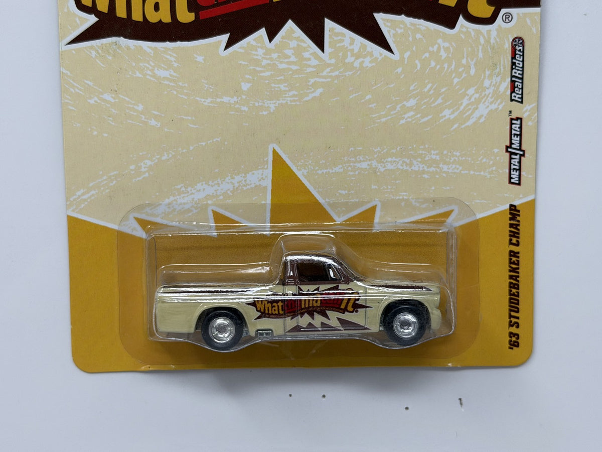 Hot Wheels Hershey's Whatchamacallit 1963 Studebaker Champ 1:64 Real Riders