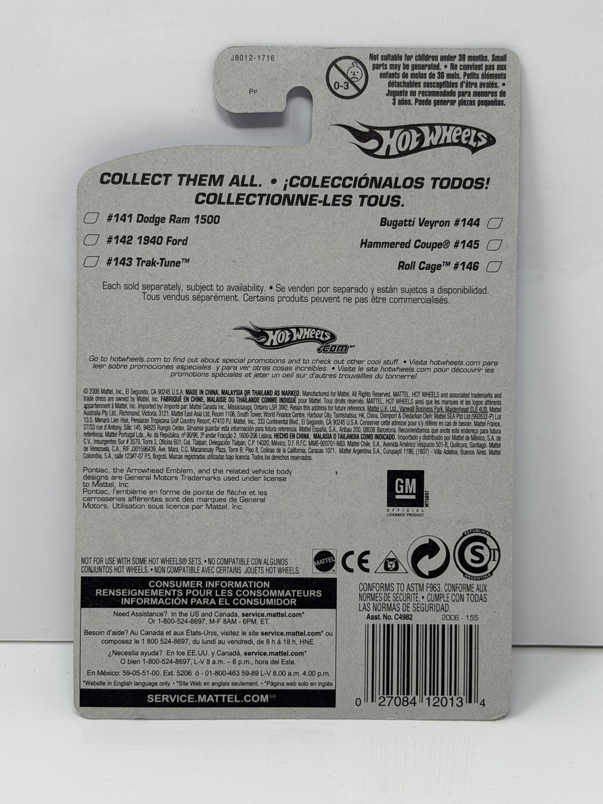 Hot Wheels Tooned 1969 Pontiac GTO 1:64 Diecast