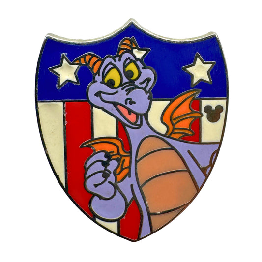 WDW Disney Figment Patriotic Shield Hidden Mickey Trading Pin DC1S18