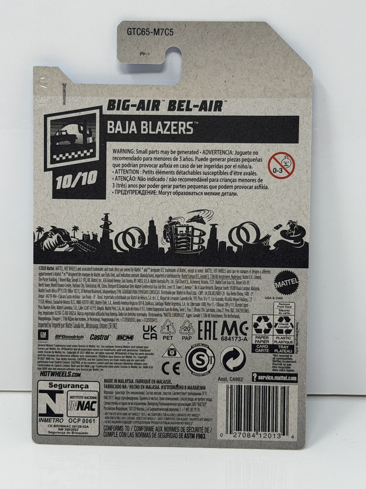 Hot Wheels Baja Blazers Big-Air Bel-Air Teal 1:64 Diecast