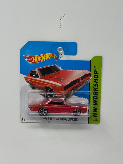 Hot Wheels Workshop 1974 Brazilian Dodge Charger 1:64 Diecast Short Card Red
