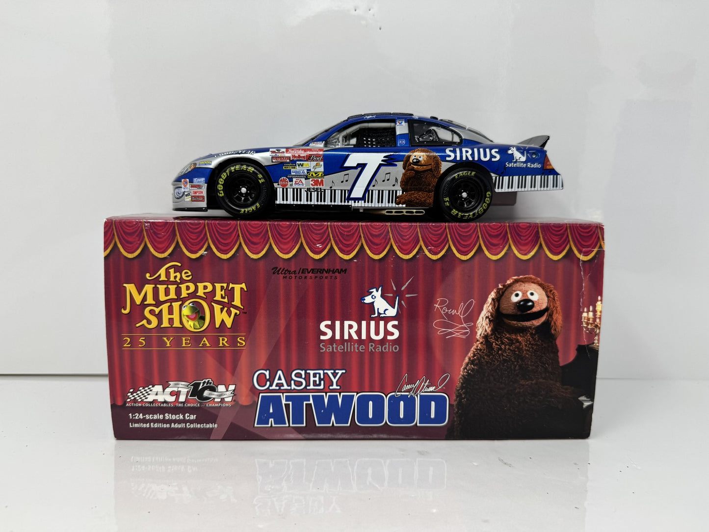 Action Nascar Casey Atwood #7 Sirius Muppets 2002 Dodge Intrepid 1:24 Diecast