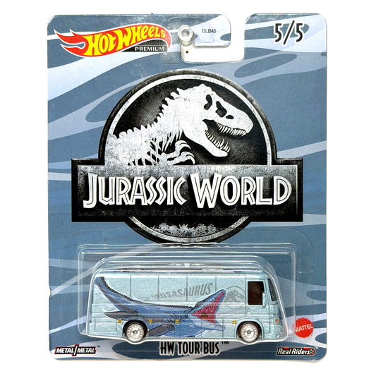 Hot Wheels Premium Jurassic World HW Tour Bus 1:64 Diecast Real Riders