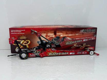 Action NHRA Brandon Bernstein Budweiser AUTO 2005 Top Fuel Dragster 1:24 Diecast
