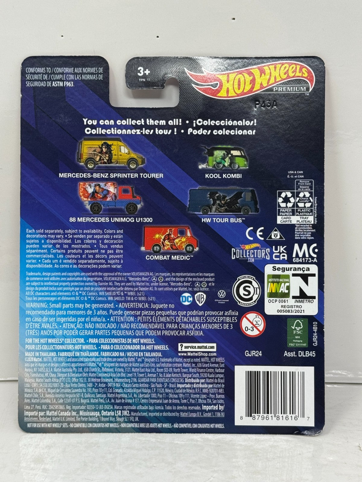 Hot Wheels Premium DC Superman 1988 Mercedes Unimog U1300 1:64 Diecast