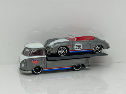 Hot Wheels Premium Team Transport Porsche 356 Speedster & Volkswagen T1 Pickup 1:64 Diecast