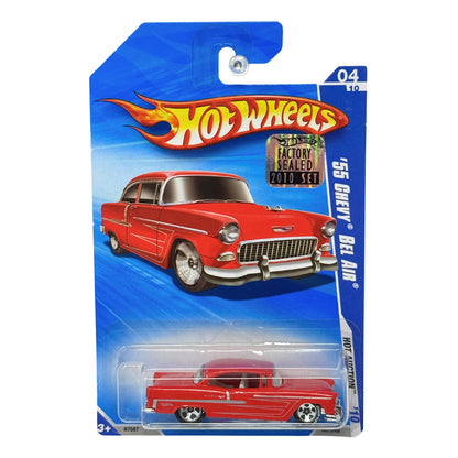 Hot Wheels Hot Auction ’10 1955 Chevy Bel Air 1:64 Diecast Factory Sealed BFG