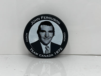 John Ferguson Coach Team Canada 1972 Summit Series Commemorative Hockey Puck