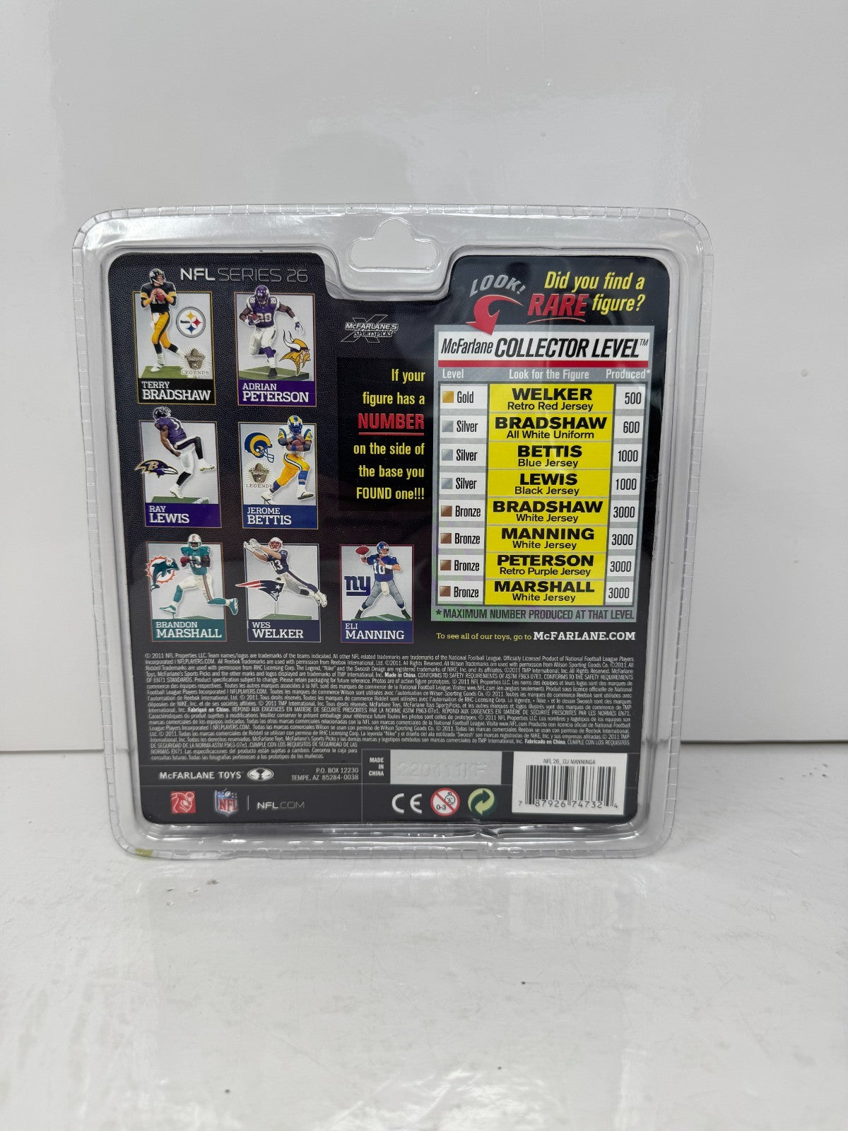 McFarlane NFL Eli Manning New York Giants Series 26 Bronze Collector Level