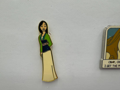 Disney Mulan Princess Glitter Dress Trading Pin DC1S11