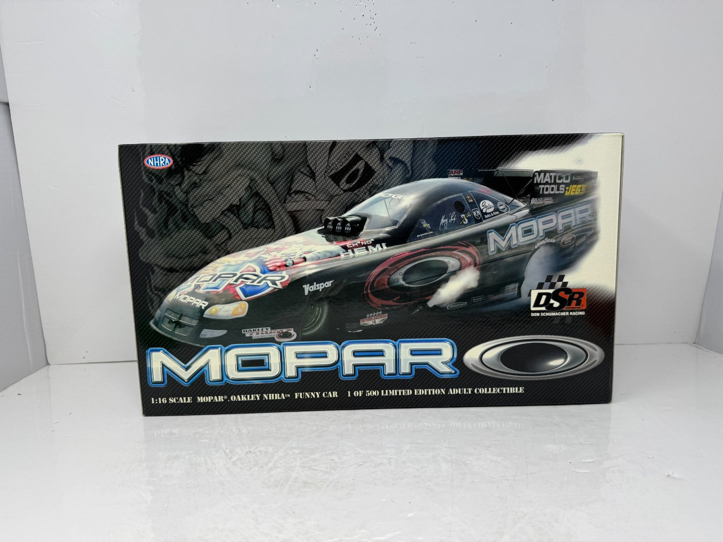 Milestone Gary Scelzi NHRA Mopar Oakley Carbon Dodge Stratus Funny Car 116 Scale