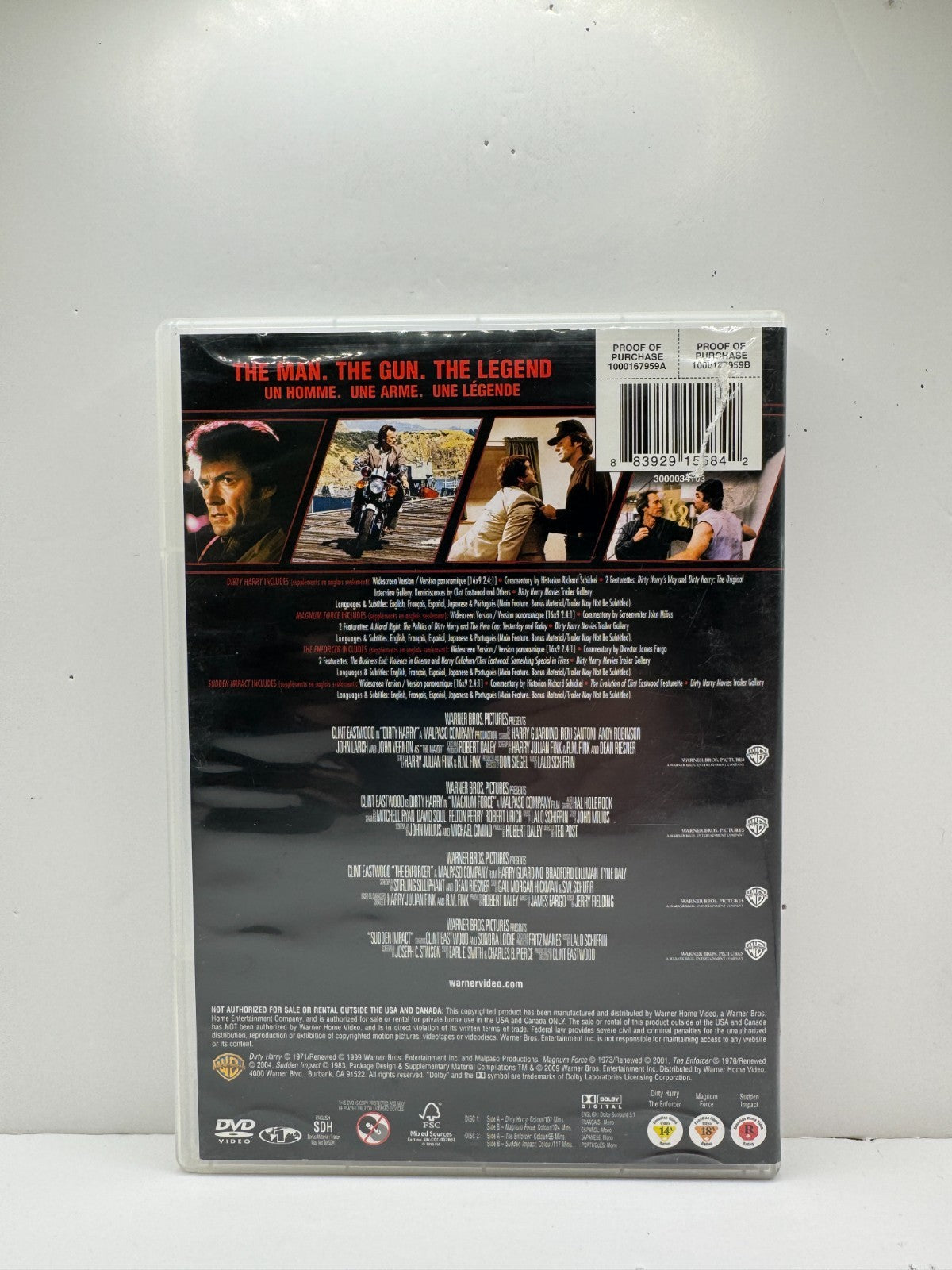 Dirty Harry Collection (DVD) Clint Eastwood Action