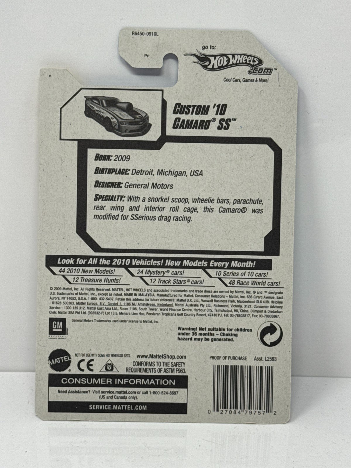 Hot Wheels New Models Custom Chevrolet Camaro SS 1:64 Diecast Factory Sealed