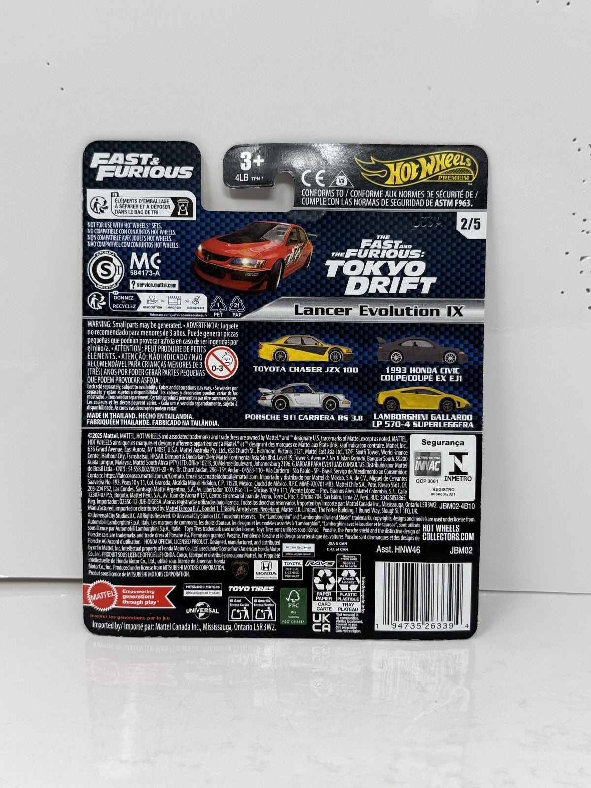 Hot Wheels Premium Fast & Furious Mitsubishi Lancer Evolution IX 1:64 Diecast