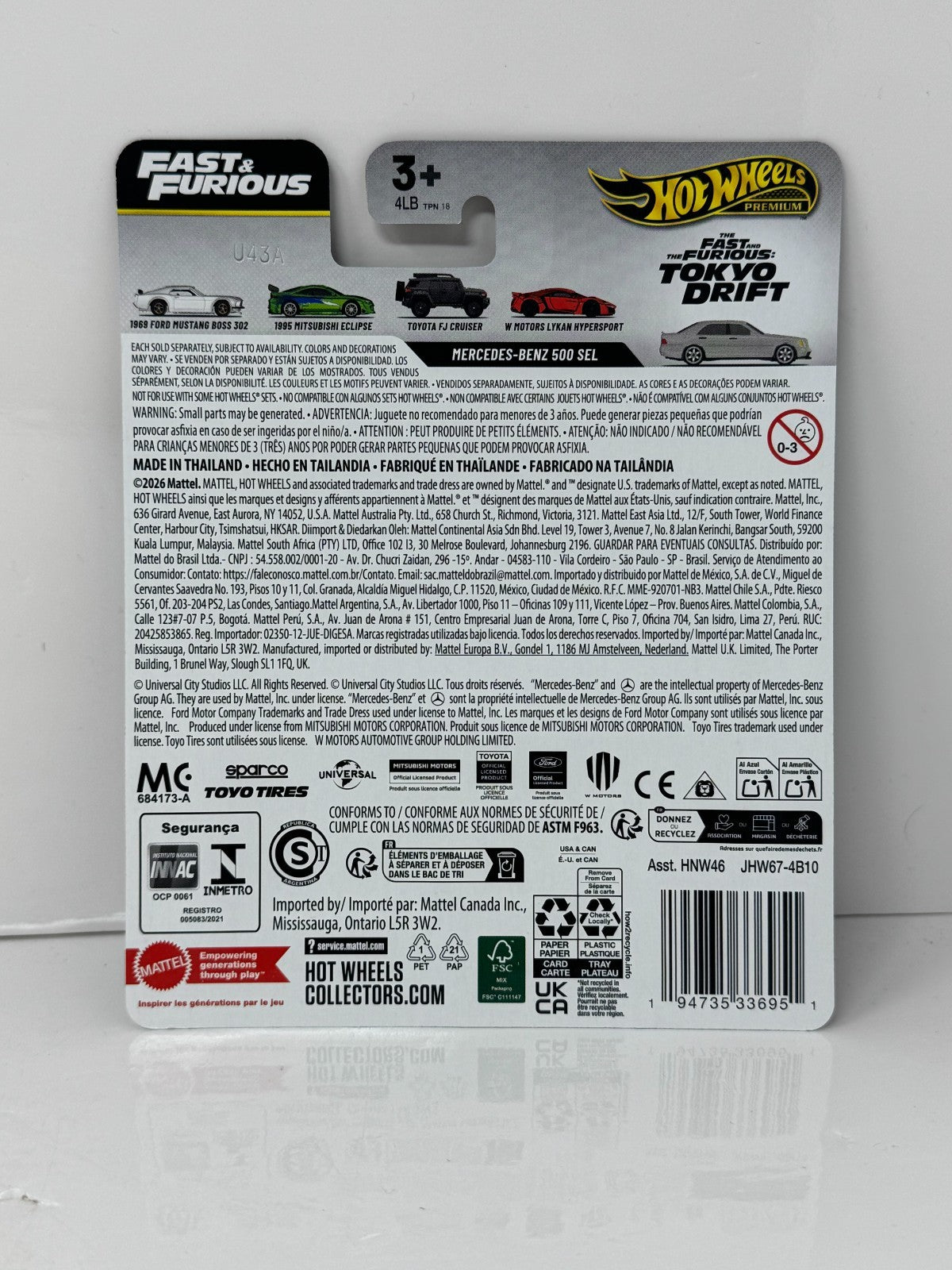 Hot Wheels Premium Fast & Furious Mercedes-Benz 500 SEL 1:64 Diecast
