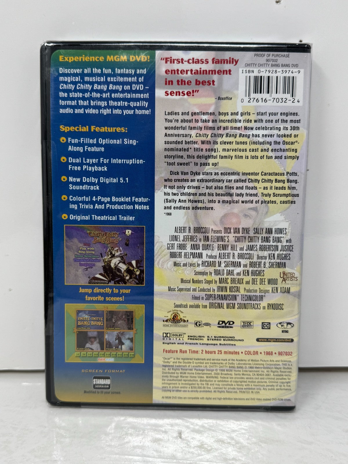 Chitty Chitty Bang Bang DVD Dick Van Dyke Family Musical Classic New & Sealed